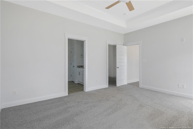 4905 High Branch Ct, Stedman, NC 28391 - unfurnished bedroom featuring carpet, ensuite bath, a closet, a spacious closet, and a ceiling fan