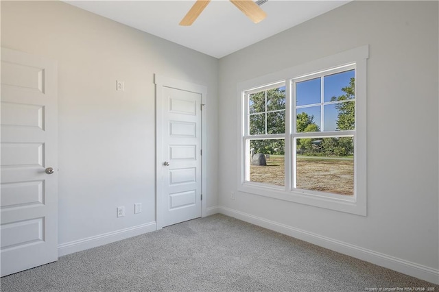 4905 High Branch Ct, Stedman, NC 28391 - carpeted empty room with baseboards and ceiling fan