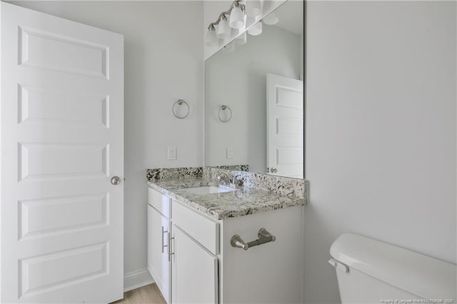 4905 High Branch Ct, Stedman, NC 28391 - half bathroom featuring vanity and toilet