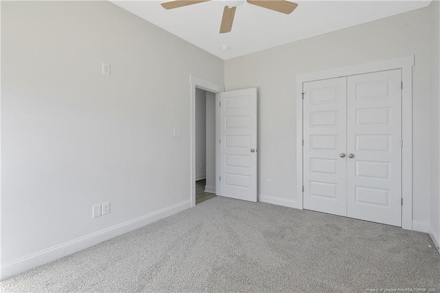 4905 High Branch Ct, Stedman, NC 28391 - unfurnished bedroom with carpet, a closet, and ceiling fan