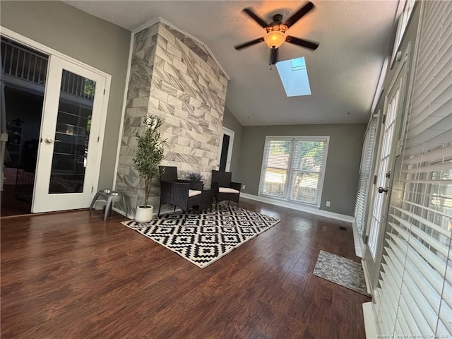 6868 Uppingham Rd, Fayetteville, NC 28306 - interior space featuring a skylight and french doors