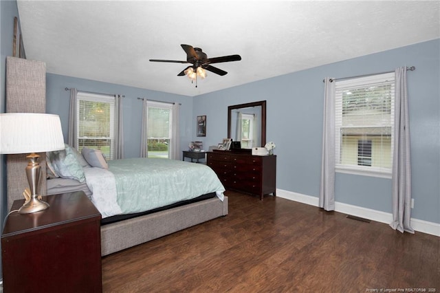 6868 Uppingham Rd, Fayetteville, NC 28306 - bedroom with baseboards, ceiling fan, and wood finished floors