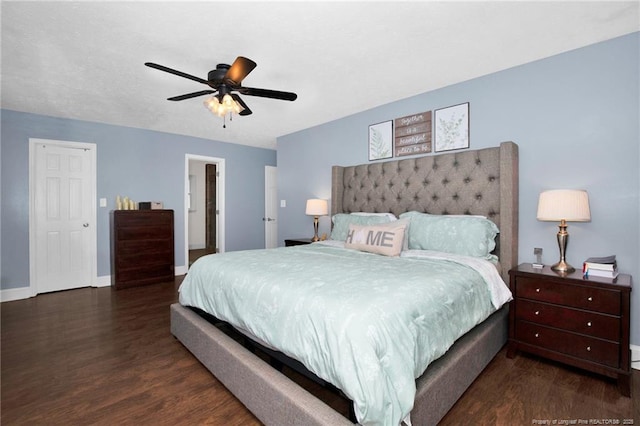 6868 Uppingham Rd, Fayetteville, NC 28306 - bedroom featuring baseboards, ceiling fan, and wood finished floors