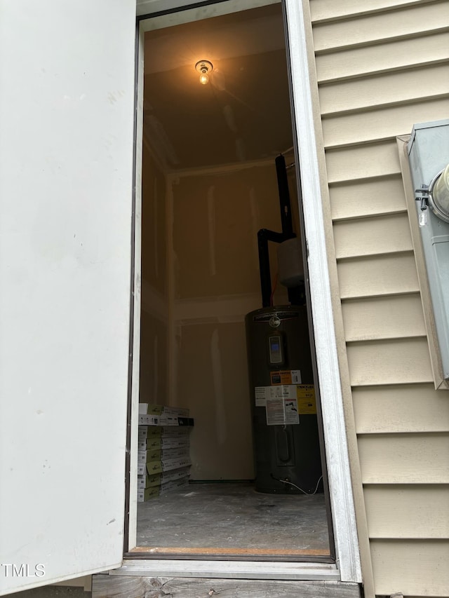1008 Garden Square Ln, Morrisville, NC 27560 - view of exterior entry featuring water heater