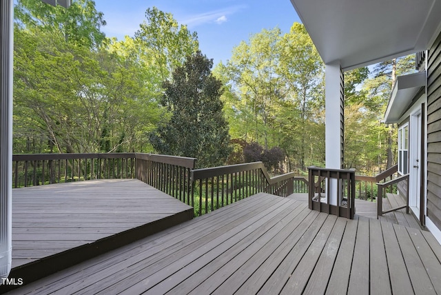 view of wooden terrace