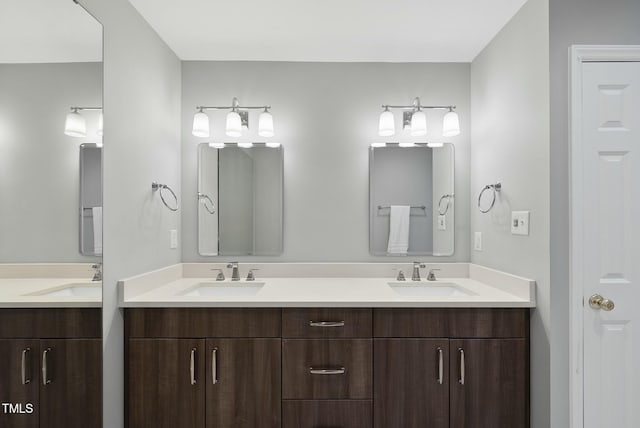 bathroom with double vanity