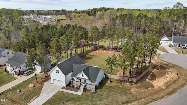 381 Heart Pine Dr, Wendell, NC 27591 - bird's eye view featuring a residential view and a forest view