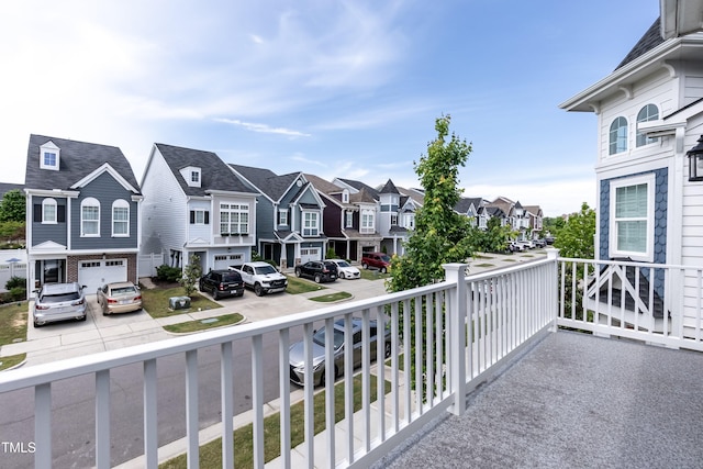 balcony featuring a residential view