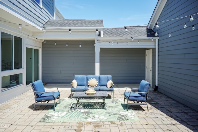 view of patio / terrace with an outdoor hangout area