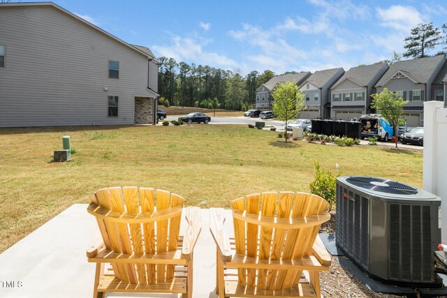 2129 Mars Hill Ln, Apex, NC 27502 - view of yard with cooling unit and a residential view