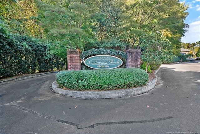 view of community sign