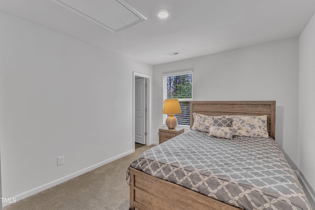 918 E Green St Unit F105, Franklinton, NC 27525 - carpeted bedroom with visible vents, attic access, and baseboards