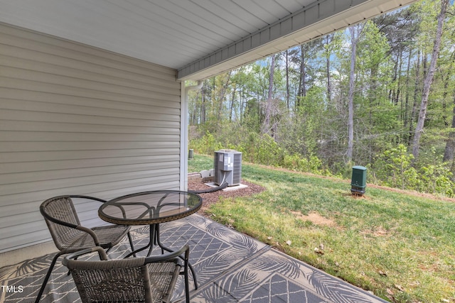 918 E Green St Unit F105, Franklinton, NC 27525 - view of patio with central AC