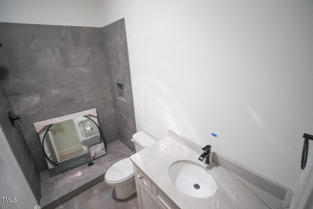 1212 Perry Bluff Dr, Wake Forest, NC 27587 - bathroom featuring vanity and a shower