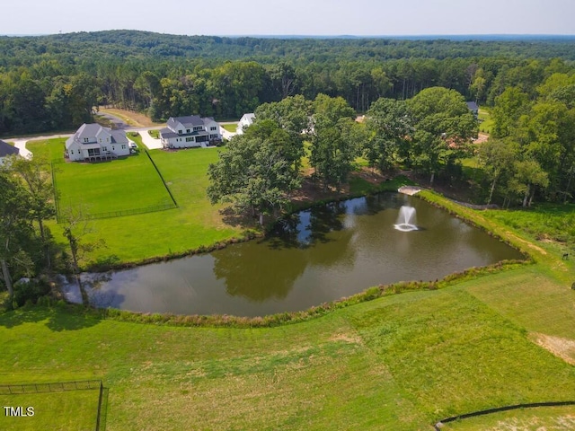 1212 Perry Bluff Dr, Wake Forest, NC 27587 - bird's eye view of a heavily wooded area and a large body of water