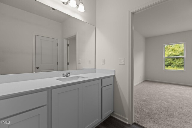 825 Kenyon Spring Dr, Zebulon, NC 27597 - bathroom featuring vanity and baseboards