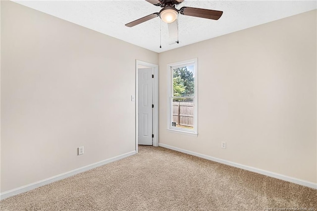 6611 Brannan Way, Fayetteville, NC 28314 - spare room with light colored carpet, baseboards, and ceiling fan