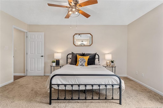 6611 Brannan Way, Fayetteville, NC 28314 - carpeted bedroom with baseboards and a ceiling fan