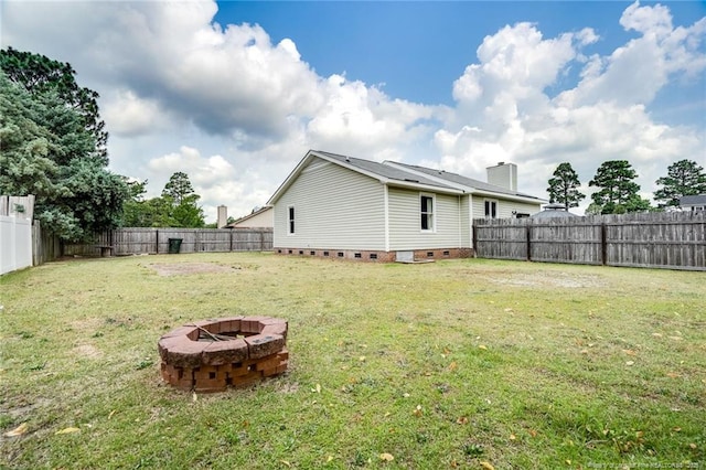 6611 Brannan Way, Fayetteville, NC 28314 - view of yard featuring an outdoor fire pit