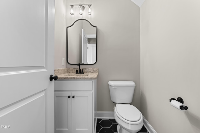 4924 Zebulon Rd, Zebulon, NC 27597 - half bath with vanity and tile patterned flooring