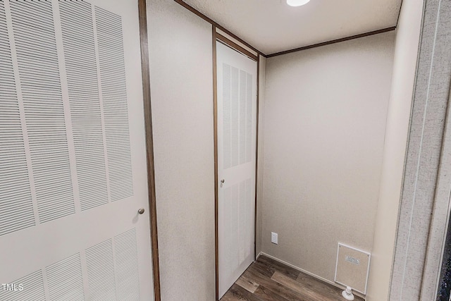 1326 Stephens Dr, Roxboro, NC 27573 - hallway featuring a heating unit and dark wood finished floors