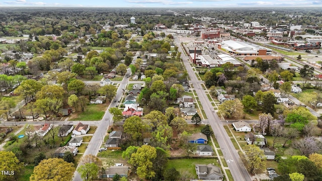 aerial view featuring a residential view