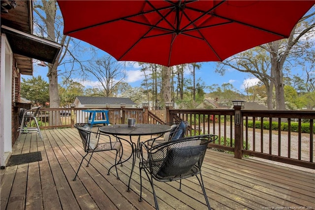 416 N Main St, Raeford, NC 28376 - deck featuring outdoor dining area