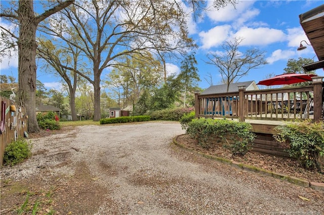 416 N Main St, Raeford, NC 28376 - view of yard with a deck and driveway
