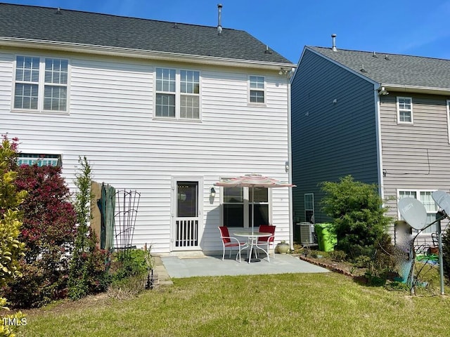 2041 Metacomet Way, Raleigh, NC 27604 - back of property with a patio, a lawn, and central AC unit