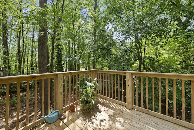 view of wooden deck
