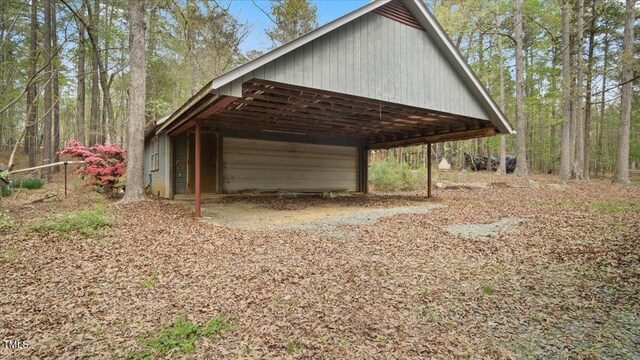 206 Rocky Hills Rd, Pittsboro, NC 27312 - exterior space featuring a detached carport and driveway