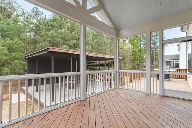 956 The Parks Dr, Pittsboro, NC 27312 - unfurnished sunroom featuring a healthy amount of sunlight