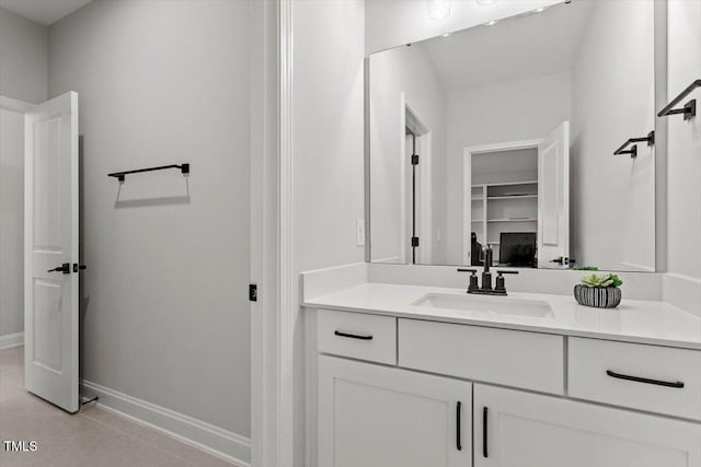 956 The Parks Dr, Pittsboro, NC 27312 - bathroom with vanity and baseboards