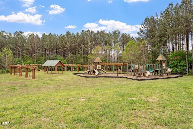 956 The Parks Dr, Pittsboro, NC 27312 - communal playground featuring a yard