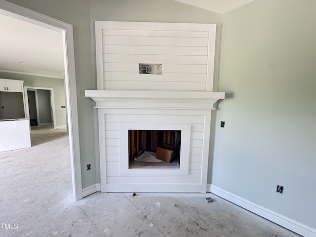 502 S Vance St, Fremont, NC 27830 - detailed view of a large fireplace, baseboards, and ornamental molding