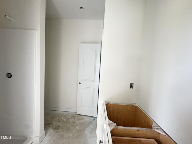 502 S Vance St, Fremont, NC 27830 - stairway featuring unfinished concrete flooring