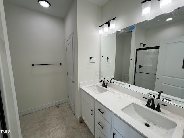 502 S Vance St, Fremont, NC 27830 - bathroom with a shower stall and double vanity