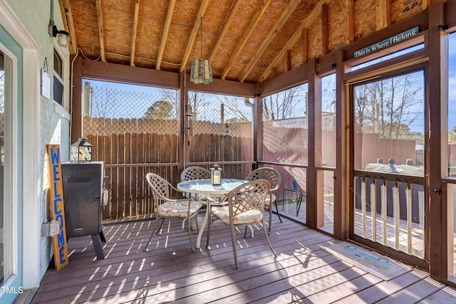 view of sunroom