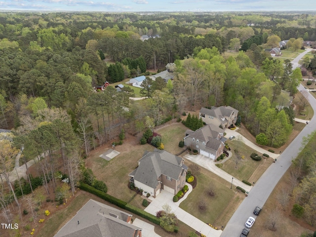 5928 Terrington Ln, Raleigh, NC 27606 - aerial view with a view of trees