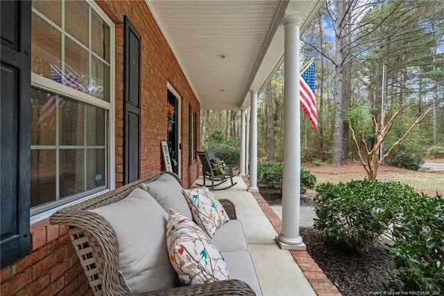 887 Thrush Dr, Vass, NC 28394 - view of patio / terrace with covered porch