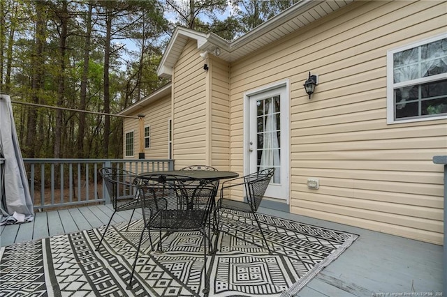 887 Thrush Dr, Vass, NC 28394 - wooden deck featuring outdoor dining space