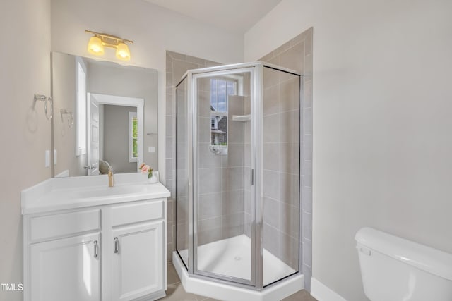 706 Fireball Ct, Knightdale, NC 27545 - full bath featuring vanity, toilet, and a stall shower