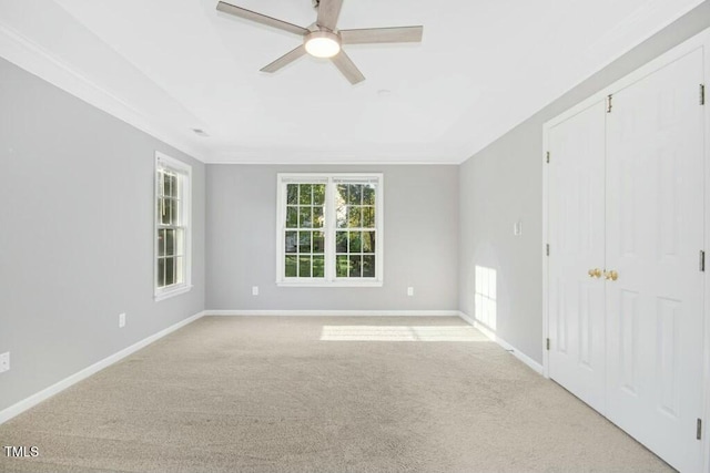 102 Cockleshell Ct, Cary, NC 27513 - unfurnished bedroom with a closet, ceiling fan, baseboards, and carpet floors