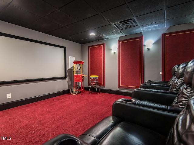 540 Vista Del Lago Ln, Wake Forest, NC 27587 - cinema with carpet, a drop ceiling, and baseboards