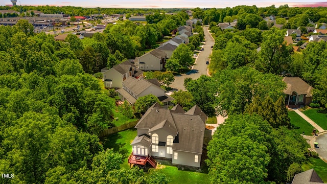 drone / aerial view with a residential view