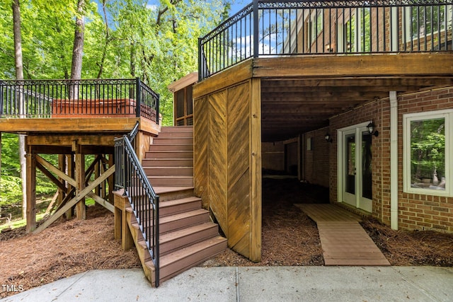 exterior space featuring stairs