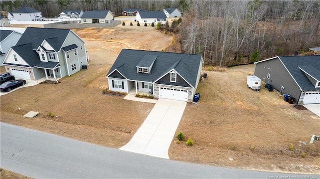 bird's eye view with a residential view