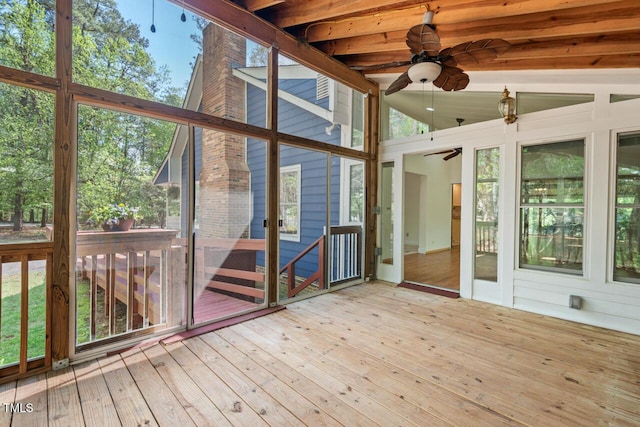 6321 Malvern Ln, Hillsborough, NC 27278 - unfurnished sunroom with ceiling fan