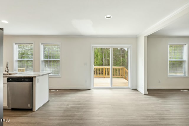 7120 Guess Rd, Hillsborough, NC 27278 - interior space with dishwasher, a wealth of natural light, crown molding, and a sink