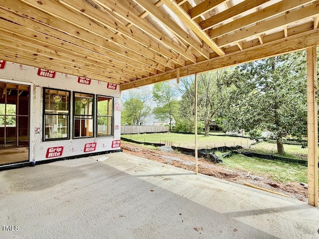 view of patio with fence